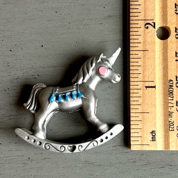 Royal Selangor Miniature Fine Pewter Unicorn Rocking Figurine  #2907 Vintage 80s - Picture 9 of 9